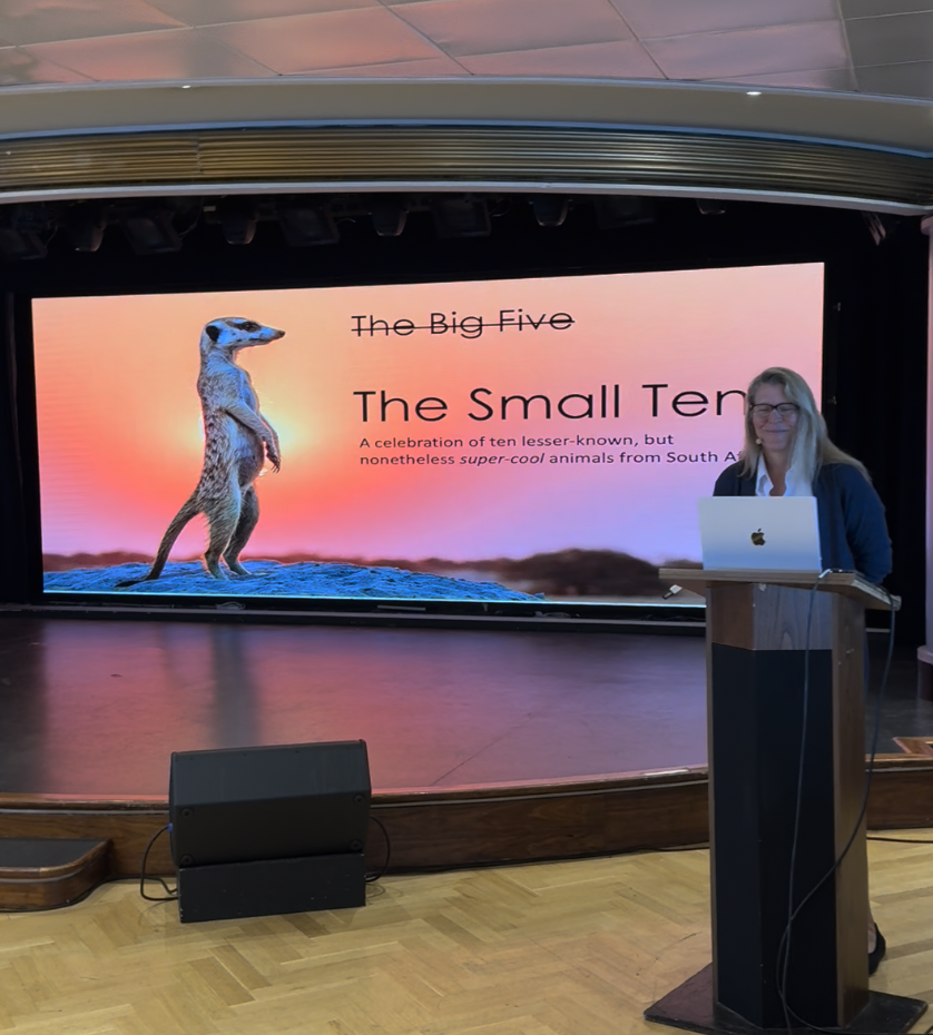 Image of Dr. Matzek giving her "The Small Ten" talk