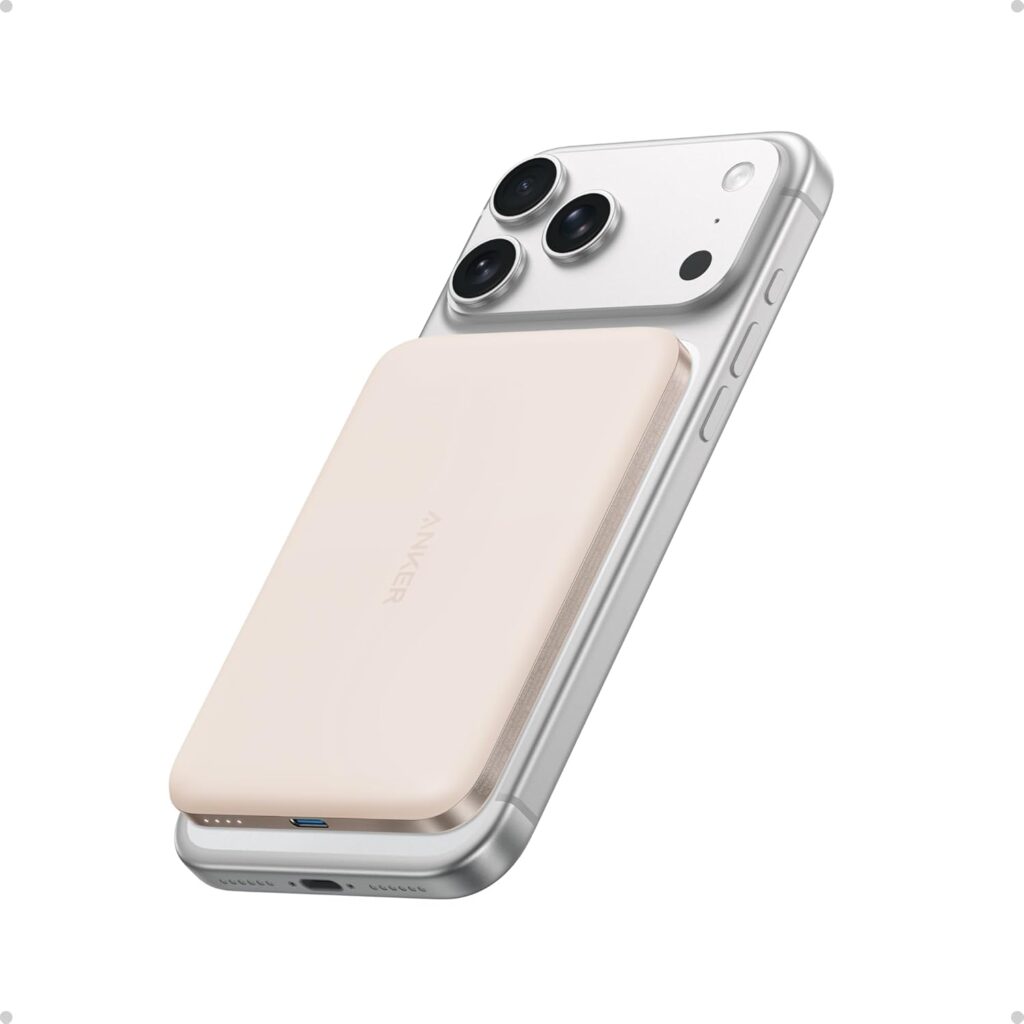 Anker magnetic wireless power bank for iPhone - slim portable charger for travel. 