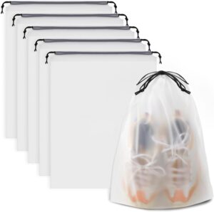 Clear shoe bags for travel packing - transparent waterproof storage organizers 5-pack. amazon prime day travel essentials 2025.