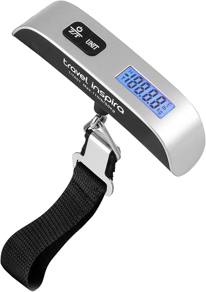 Digital luggage scale for travel - handheld baggage weight scale to avoid overweight fees. Amazon Prime Day travel essentials 2025