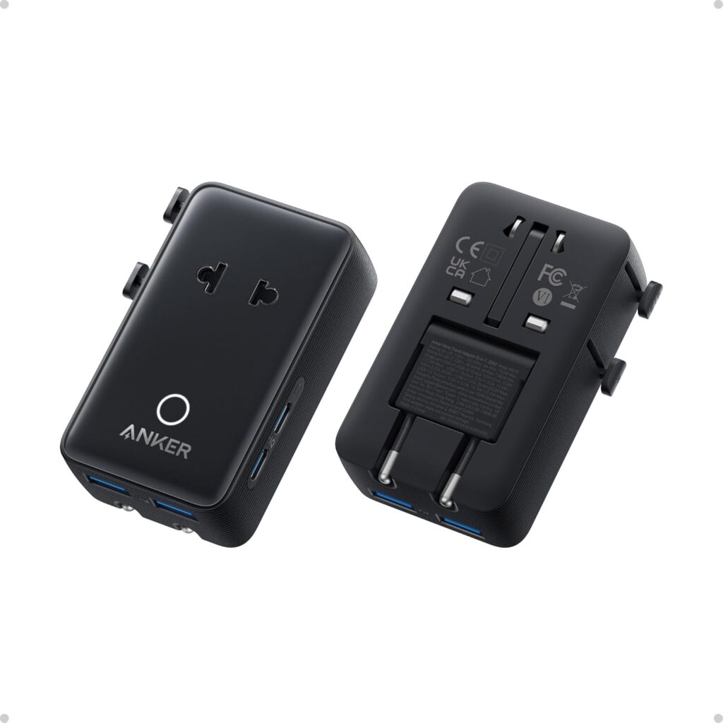 Anker universal travel adapter with USB ports - international plug adapter for 150+ countries. amazon prime day travel essentials 2025
