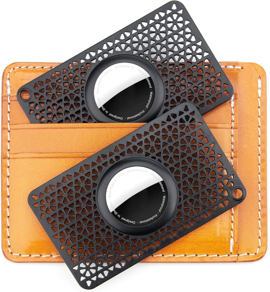 Ultra-thin AirTag card holder for wallet - credit card size tracker slot for travel. 