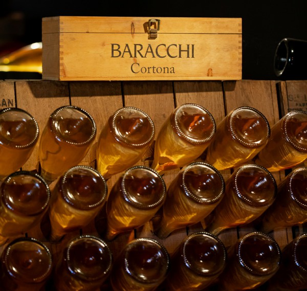 Baracchi winery cortona tuscany wine cellar