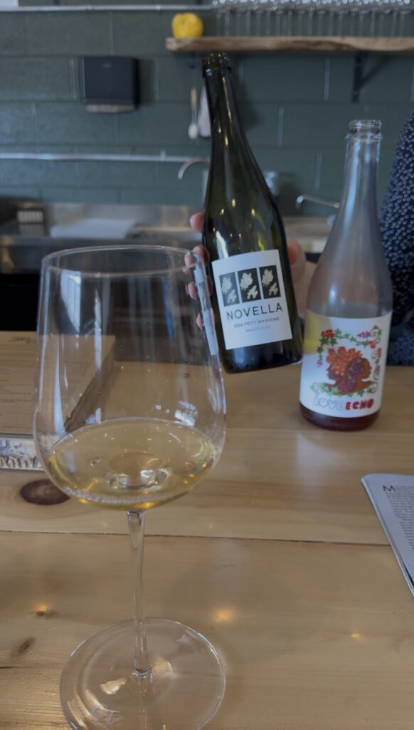 White wine tasting at Common Wealth Crush winery in Waynesboro Virginia